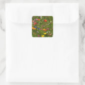 Sticker Carré toutes sortes de belles fleurs (Sac)
