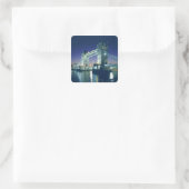 Sticker Carré Tower Bridge à Dusk (Sac)