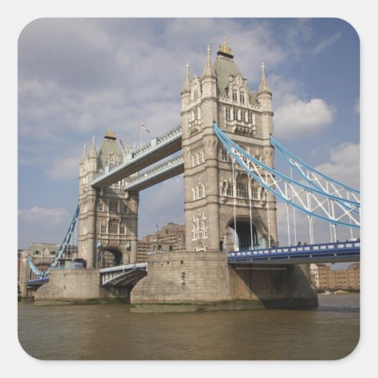 Sticker Carré Tower Bridge et River Thames, Londres, (Devant)