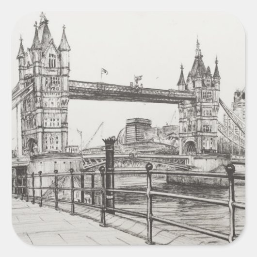 Sticker Carré Tower Bridge Londres 2006 (Devant)