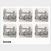 Sticker Carré Tower Bridge Londres 2006 (Feuille)