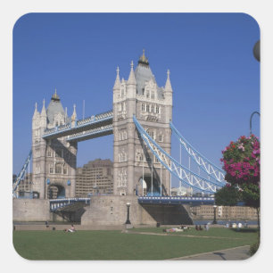 Sticker Carré Tower Bridge, Tamise, Londres, Angleterre