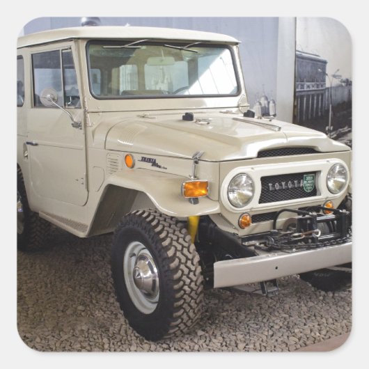 Sticker Carré Toyota Land Cruiser BJ40 (Devant)