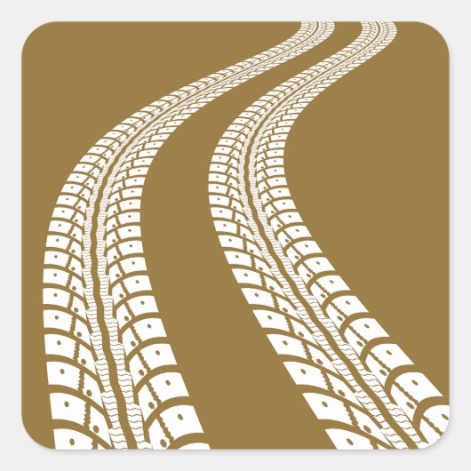 Sticker Carré Traces de pneus (Devant)