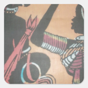 Sticker Carré Tradition et culture Masaï Design Motif d'art