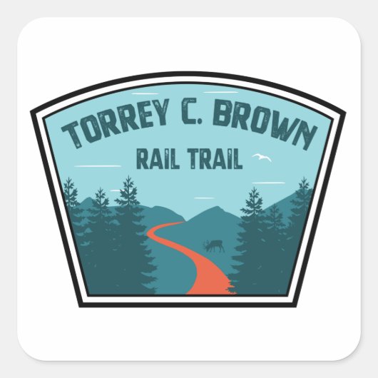 Sticker Carré Trail Brown Torrey C. Maryland (Devant)