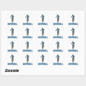 Sticker Carré Trail Mountain Biker Downhill (Feuille)