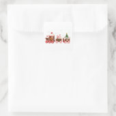 Sticker Carré Train à pain Ginger de Noël (Sac)