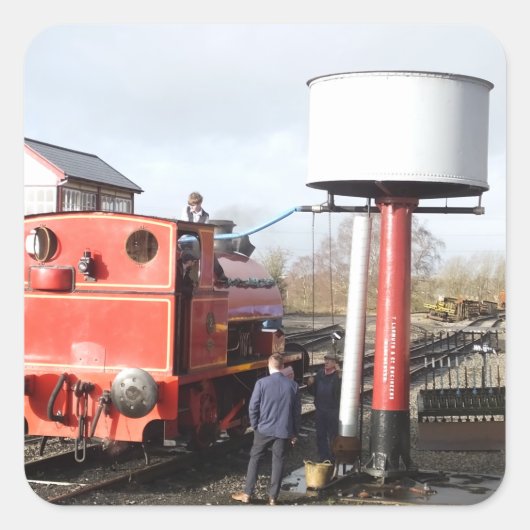 STICKER CARRÉ TRAIN À VAPEUR (Devant)