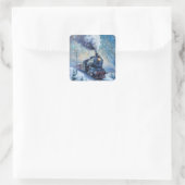 Sticker Carré Train à vapeur (Sac)