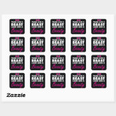 Sticker Carré Train Comme Une Bête, Comme Une Beauté (Feuille)