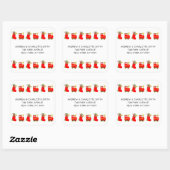 Sticker Carré Train de Noël (Feuille)