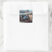 STICKER CARRÉ TRAINS À VAPEUR (Sac)