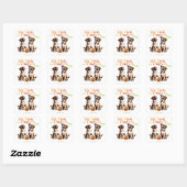 Sticker Carré Traite de poussette personnalisée Halloween Saint  (Feuille)