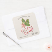 Sticker Carré Traitements de vacances de la cuisine de, Aquarell (Enveloppe)