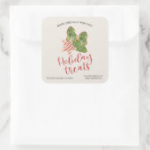 Sticker Carré Traitements de vacances de la cuisine de, Aquarell (Sac)