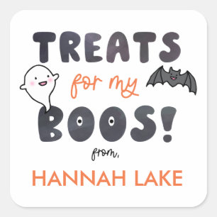 Sticker Carré Traitements pour My Boos Enfants Halloween