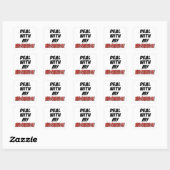 Sticker Carré Traitez avec mon caractère (Feuille)