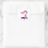 Sticker Carré trampoline licorne (Sac)
