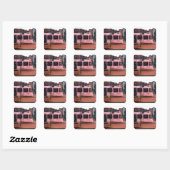 Sticker Carré Tramway rose (Feuille)