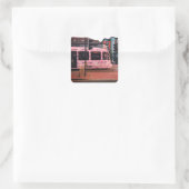 Sticker Carré Tramway rose (Sac)
