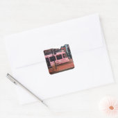 Sticker Carré Tramway rose (Enveloppe)