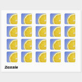 Sticker Carré Tranche de citron juteuse (Feuille)