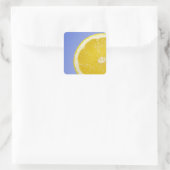 Sticker Carré Tranche de citron juteuse (Sac)