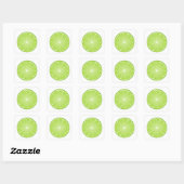 Sticker Carré Tranche de citron vert (Feuille)