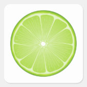 Sticker Carré Tranche de citron vert (Devant)