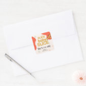 Sticker Carré Tranche de pizza moderne bébé tranche de pizza Bab (Enveloppe)