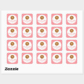 Sticker Carré Trancher, Trancher, Bébé ! Pizza fête d'anniversai (Feuille)
