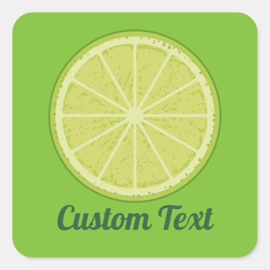 Sticker Carré Tranches de chaux (Devant)