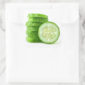 Sticker Carré Tranches de concombre (Sac)