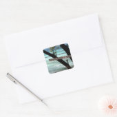 Sticker Carré Transats Rum Point Grand Cayman (Enveloppe)