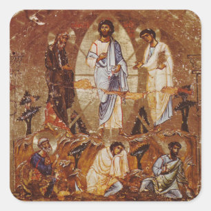 Sticker Carré Transfiguration du Christ Icône chrétienne orthodo
