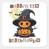 Sticker Carré Transformer votre fête d'Halloween (Devant)