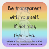 Sticker Carré transparent (Devant)