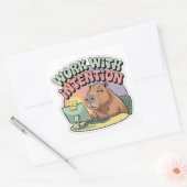 Sticker Carré Travailler avec Intention (Enveloppe)