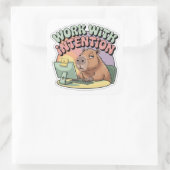 Sticker Carré Travailler avec Intention (Sac)