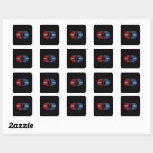 Sticker Carré Travailler difficilement - WFH (Feuille)