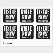 Sticker Carré Travailler maintenant plus tard (Feuille)