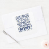 Sticker Carré Travailleur de construction de charpentier Je n'ai (Enveloppe)