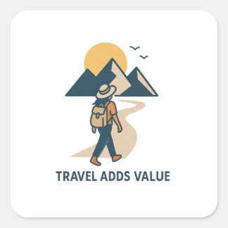 Sticker Carré Travel Adds value