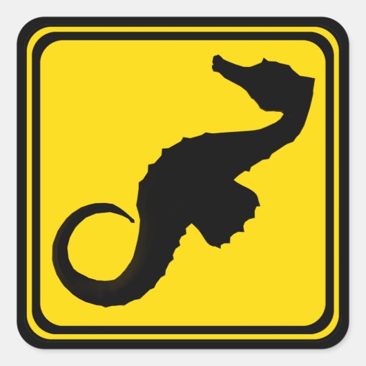 Sticker Carré Traversée des hippocampes ! (Devant)