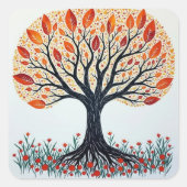 Sticker Carré Tree of Life (Devant)