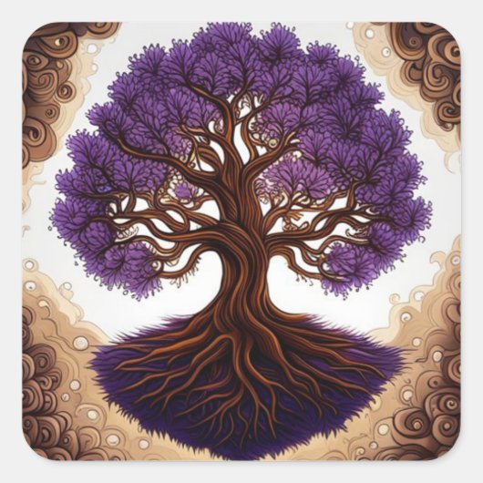 Sticker Carré Tree of Life (Devant)