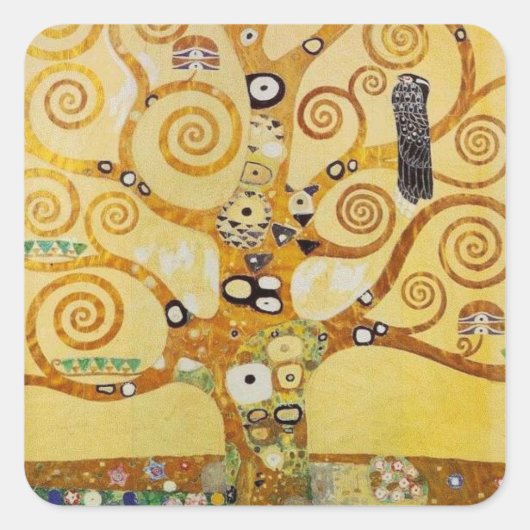 Sticker Carré Tree of Life by Klimt (Devant)