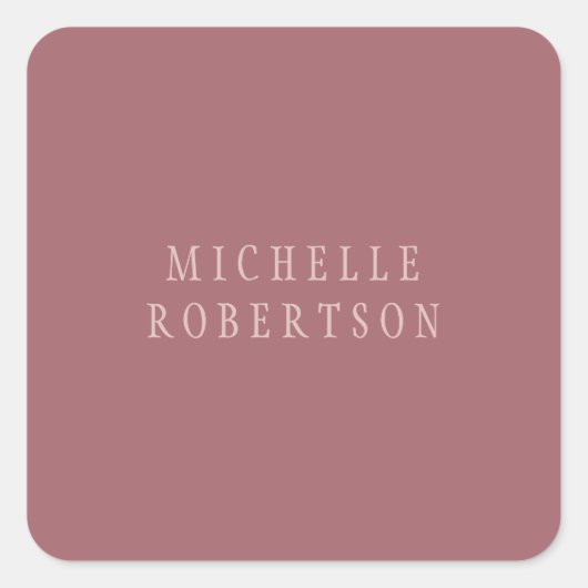 Sticker Carré Trend Rose Dust Gold Creative Unique Classique (Devant)