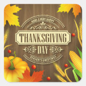 Sticker Carré Très Bon thanksgiving (Devant)